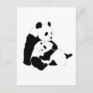 Cartão Postal Família Panda