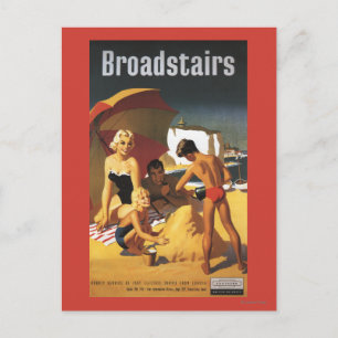 Cartão Postal Família Southern British Railways em Beach