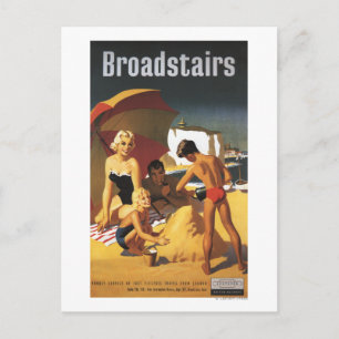 Cartão Postal Família Southern British Railways em Beach