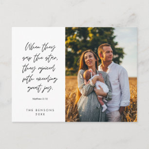 Cartão Postal Familiar Religioso de Natal, Foto Cristã Alegre