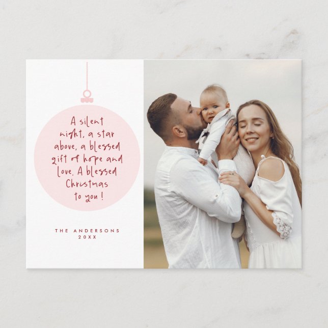 Cartão Postal Familiar Religioso de Natal, Foto de Família Crist (Frente)
