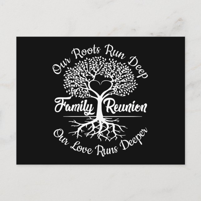 Cartão Postal Family Reunion Our Roots Run Deep Tree (Frente)