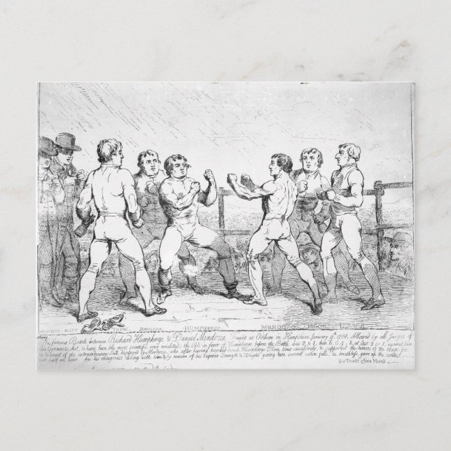 Cartão Postal Famosa batalha entre R.Humphreys e D. (Frente)