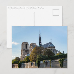 Cartão Postal Famosa Catedral de Notre Dame de Paris - França
