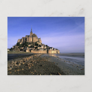 Cartão Postal Famosa Fortaleza da Ilha de Le Mont St. Michel em