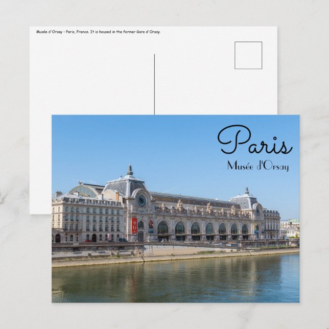 Cartão Postal Famoso Musée d'Orsay - Paris, França, Europa (Frente/Verso)