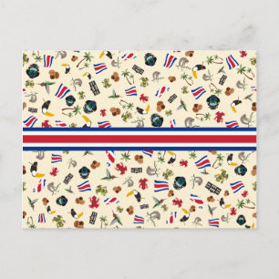 Cartão Postal Famosos artigos da Costa Rica - saudações da sel