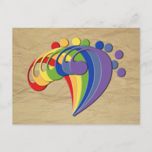 Cartão Postal Fan Bass Rainbow