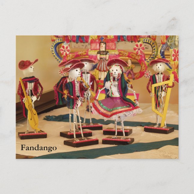 Cartão Postal Fandango Day of the Dead Lovers Postar Card (Dia d (Frente)