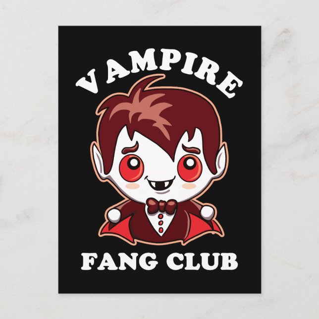 Cartão Postal Fang Club | Canhões Engraçados E Vampiros Bonitos (Frente)