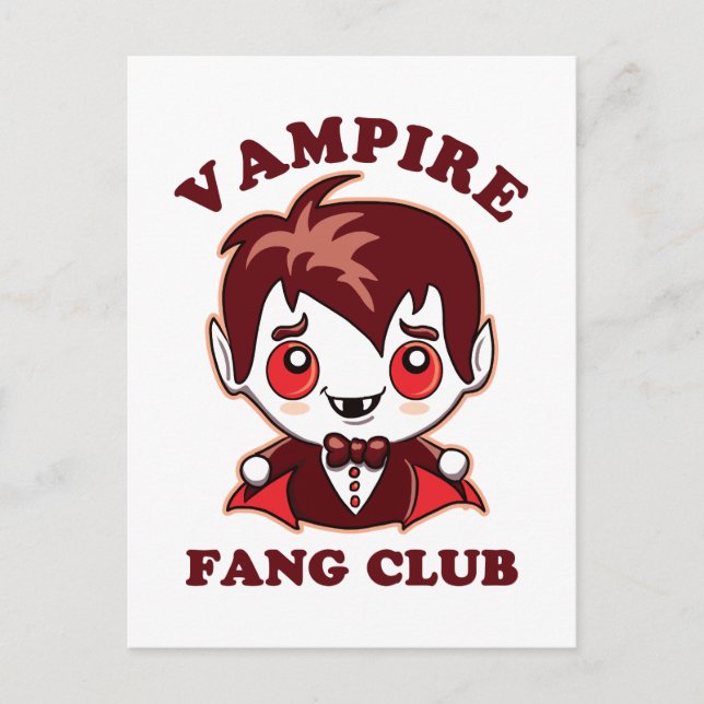 Cartão Postal Fang Club | Canhões Engraçados E Vampiros Bonitos (Frente)