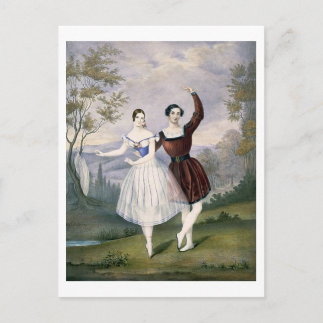 Cartão Postal Fanny Cerrito (1817-1909) e Sigr. Guerra, (Frente)