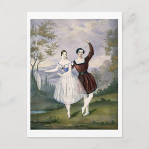 Cartão Postal Fanny Cerrito (1817-1909) e Sigr. Guerra,