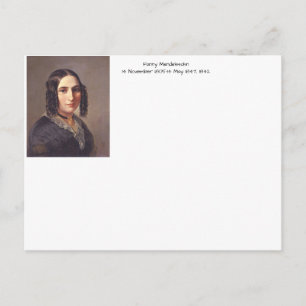 Cartão Postal Fanny Mendelssohn, 1842