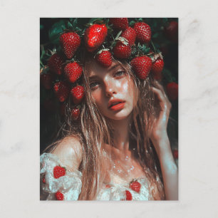 Cartão Postal Fantasia da Princesa Morango Arte