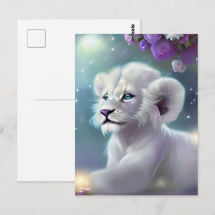 Cartão Postal Fantasia de Leão Branco
