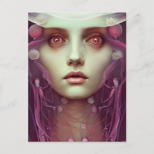 Cartão Postal Fantasia de Mulher-Gato (Frente)