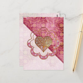 Cartão Postal Fantasia de São Valentim Boêmia 3D