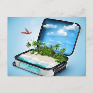 Cartão Postal fantasia de viagem
