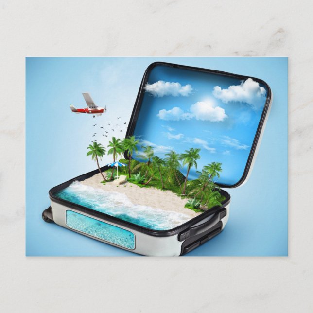 Cartão Postal fantasia de viagem (Frente)