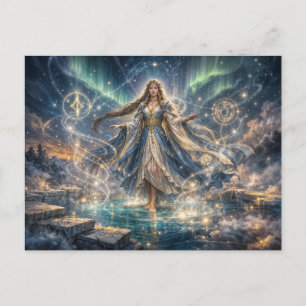Cartão Postal Fantasia Feiticeira Celestial