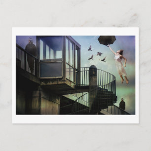 Cartão Postal Fantasia policial de arte surreal