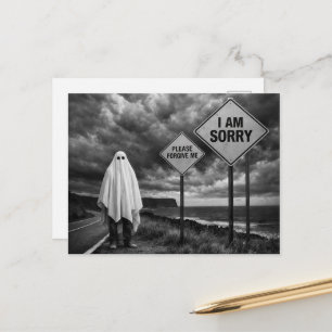 Cartão Postal Fantasma à Beira da Estrada Me Perdoe