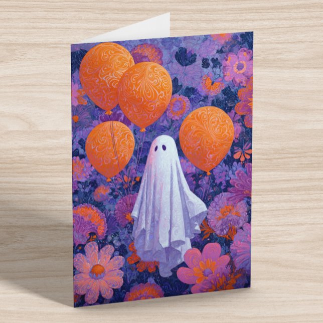 Cartão Postal Fantasma de Aniversário Halloween  (Criador carregado)