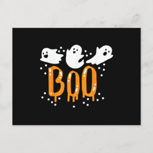 Cartão Postal Fantasma de Halloween Boo Fofo