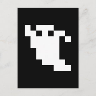 Cartão Postal Fantasma de pixel de 8 bits