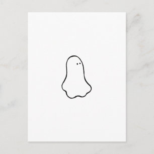 Cartão Postal Fantasma - desenho gráfico nítido de pequenas linh
