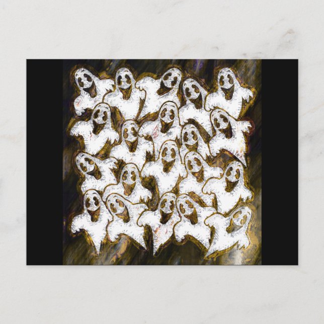 CARTÃO POSTAL FANTASMA DIZ BOO! (Frente)