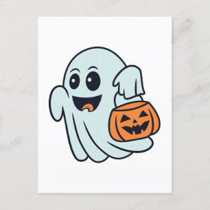 Cartão Postal Fantasma do Bom Halloween