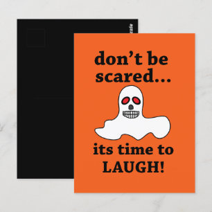 Cartão Postal Fantasma engraçado de Halloween