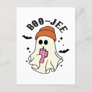 Cartão Postal Fantasma Inspirada no Dia de as Bruxas engraçado B