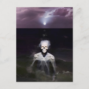 Cartão Postal Fantasma no Mar - Pintura a Petróleo