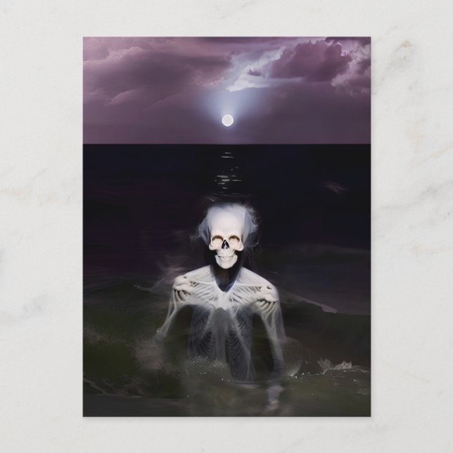 Cartão Postal Fantasma no Mar - Pintura a Petróleo (Frente)