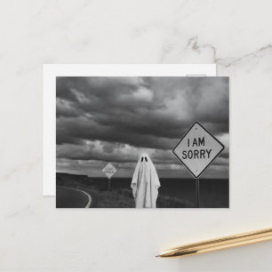 Cartão Postal Fantasma Triste à Beira da Estrada Me Perdoe