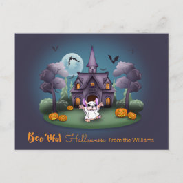 Cartão Postal Fantasmas bonitinhos do Halloween