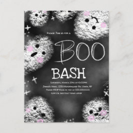 Cartão Postal Fantasmas de Lousa Fantasia de Halloween Aniversár