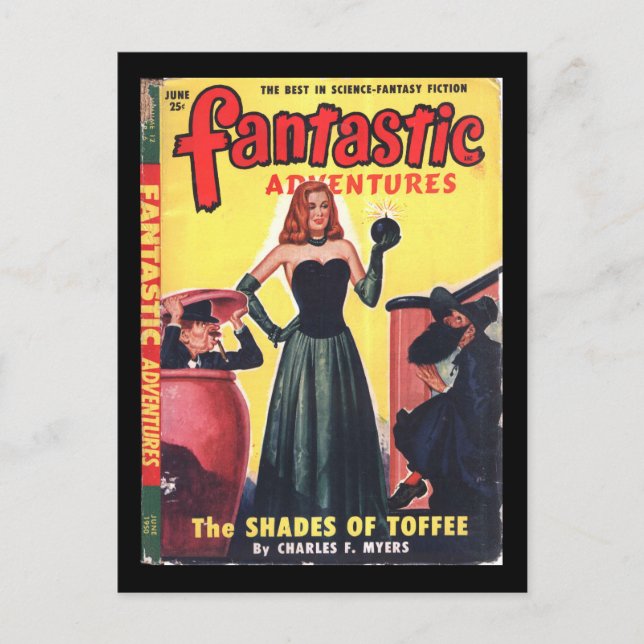 Cartão Postal Fantastic Adventures v12 n06 (junho 1950)_Pulp Art (Frente)