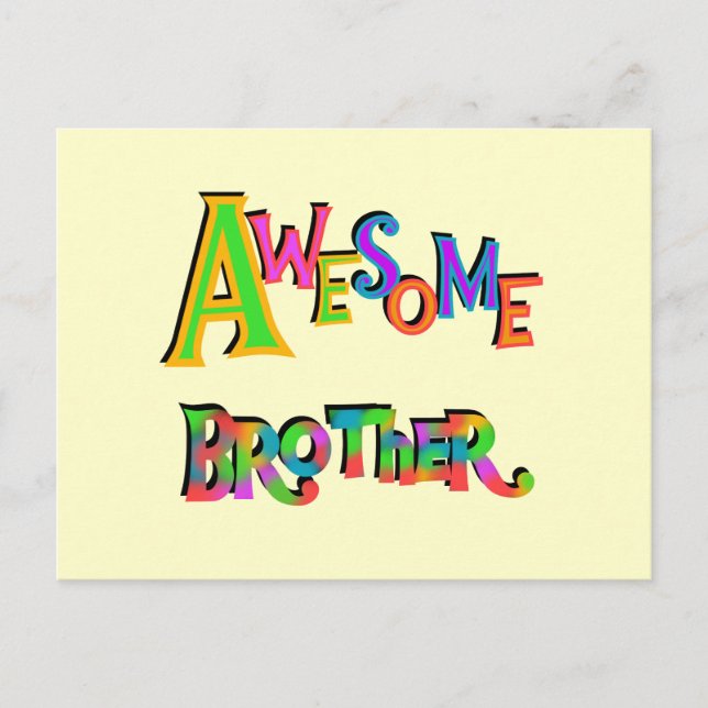 Cartão Postal Fantástico Irmão T-shirts e presentes (Frente)