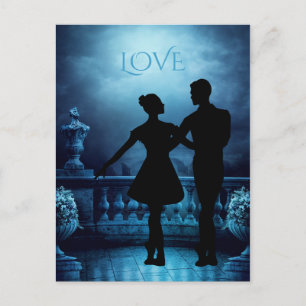 Cartão Postal Fantasy Ballerina Dance Casal Love