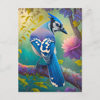 Cartão Postal Fantasy Birds Blue Jay