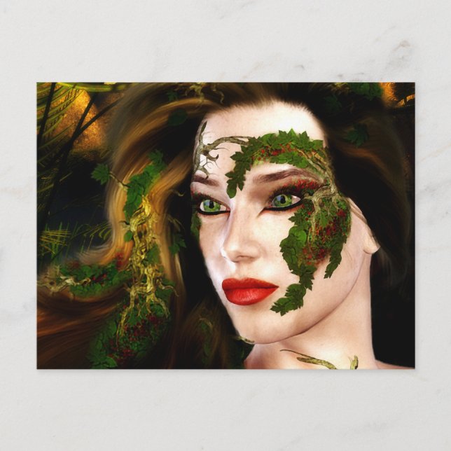 Cartão Postal Fantasy Dryad da Floresta (Frente)