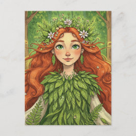 Cartão Postal Fantasy, Fada, Elf, Mavka, conto de fadas
