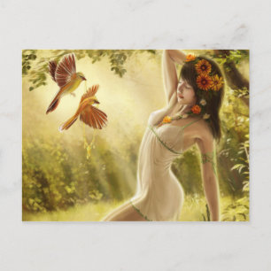 Cartão Postal Fantasy Girl