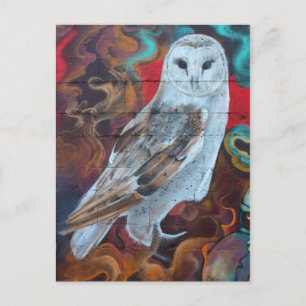 Cartão Postal Fantasy Grafite Snowy Owl