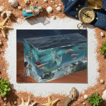 Cartão Postal Fantasy Mermaid Ocean Cube<br><div class="desc">Este design foi criado através da arte digital. Pode ser personalizado escolhendo a opção personalizar. Entre em contato comigo em colorflowcreations@gmail.com ou use a opção de bate-papo na parte superior da página se desejar ter este design em outro produto. Veja mais das minhas criações ou siga-me em www.facebook.com/colorflowcreations, www.instagram.com/colorflowcreations, www.twitter.com/colorflowart...</div>