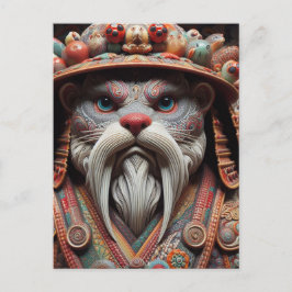 Cartão Postal Fantasy Otter Warrior